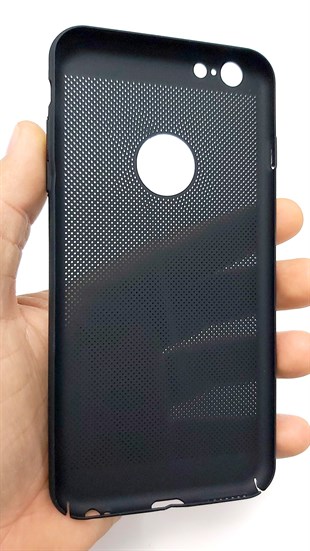İphone 6 6S Fileli Sert Modern Kılıf Siyah