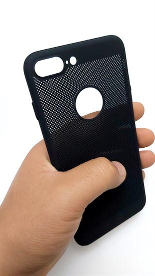 İphone 7 Plus Fileli Sert Kılıf Modern Siyah